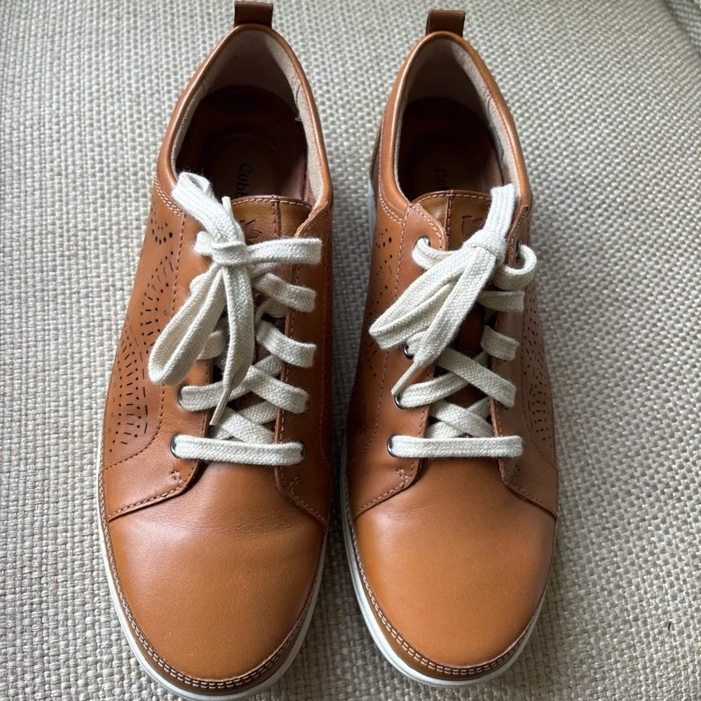 Cobb Hill Brown Leather Shoes Sneakers Sz 8.5 PERFECT Worn 1X - Picture 5 of 7